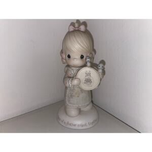 Precious Moments Figurine E-0006 "Birds Of A Feather Collect Together" 1986 5.5"